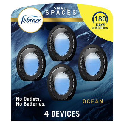 Febreze Odor Fighter Small Spaces Air Freshener Ocean.25 Fl. Oz, Pack Of 4