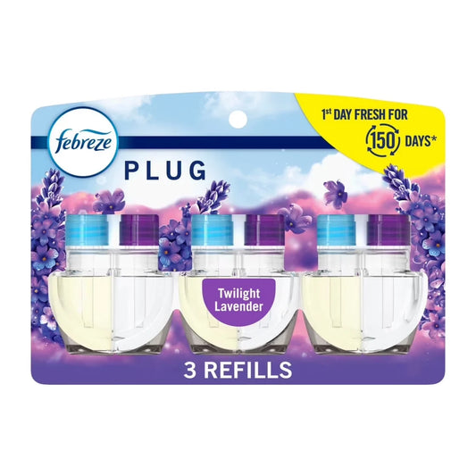 Febreze Plug In Air Freshener, Odor-Fighting Scented Oil Refill, Twilight Lavender Scent