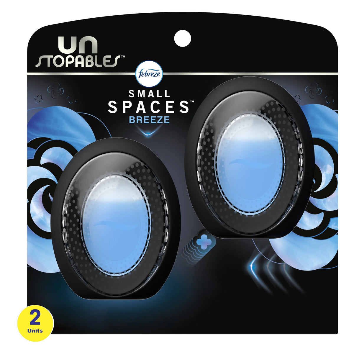 Febreze Small Spaces Unstopables Air Freshener Breeze, .25 fl. oz. Each, Pack of 2