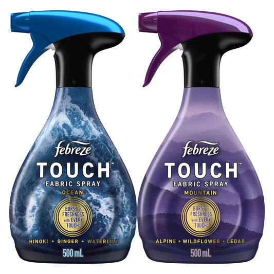 Febreze Touch Fabric Spray, Ocean & Mountain Scents, 16.9 oz, 2-Pack