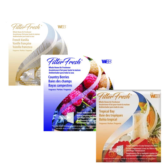 Filter Fresh Whole Home Air Freshener Pads – Furnace & AC Filter Freshener – Assorted Scents (3 Pack)