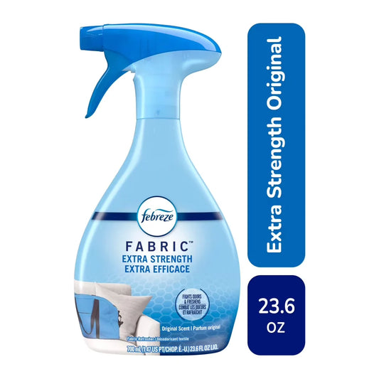 Pack of 3 Febreze Extra Strength Odor Fighting Fabric Refresher Original Scent, 23.6 fl oz (packaging may vary)