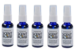 Scent Bomb Air Freshener Spray, 100 % Oil Based Concentrated Air Freshener, Air Freshener Spray for Car, Room, Bathroom and Odor Eliminator, Gardenia, 5 Pack
