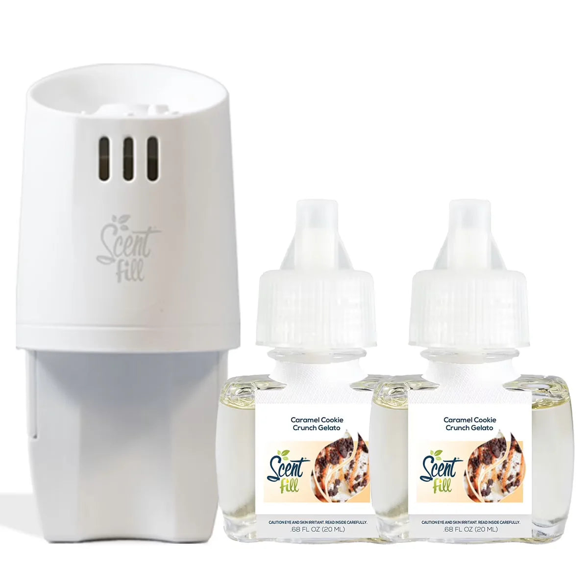100% Natural Peppermint Plug in Air Freshener, Scented Oil Refills, 2 Refills + Diffuser