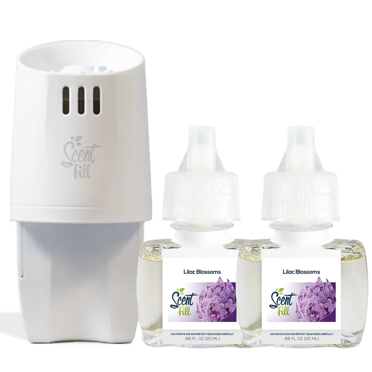 100% Natural Peppermint Plug in Air Freshener, Scented Oil Refills, 2 Refills + Diffuser