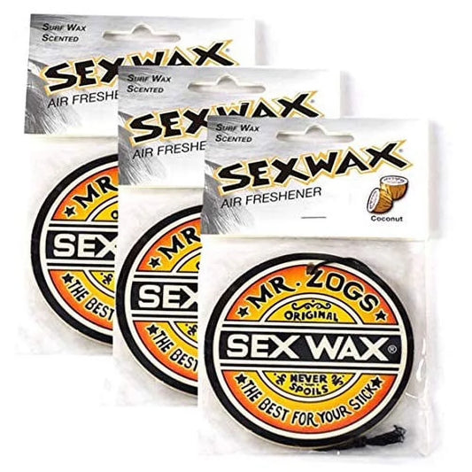Sex Wax Long-Lasting Automotive Air Fresheners, Coconut, (3 Pack)